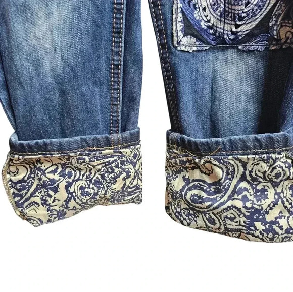 Grace In LA Skinny Jeans Patchwork Womens Size 26 - Picture 10 of 14